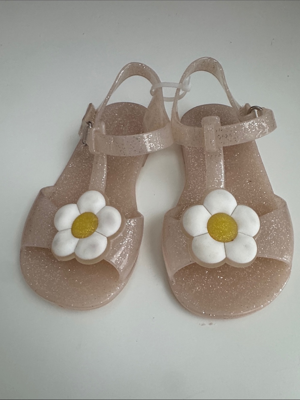 Old Navy Sparkle Jelly Sandals with Daisy Accent - Blush